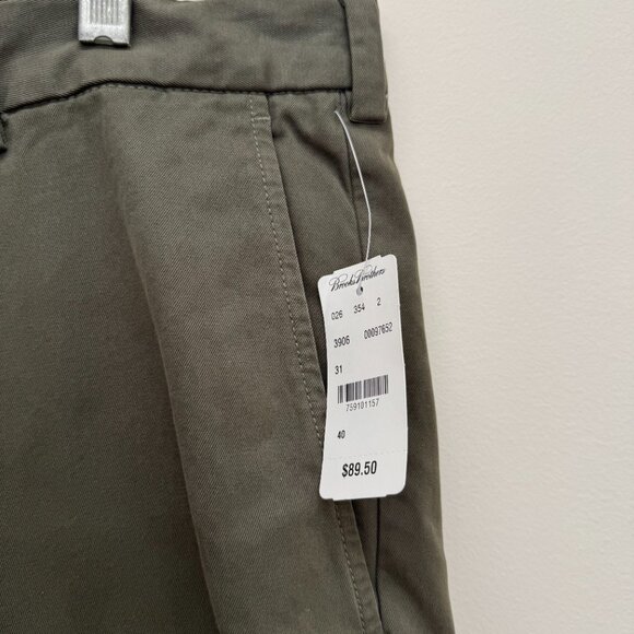 NWT Brooks Brothers Mens Cotton Deep Green BERMUDA SHORT $89.50 - W40 / 10" - Picture 2 of 8